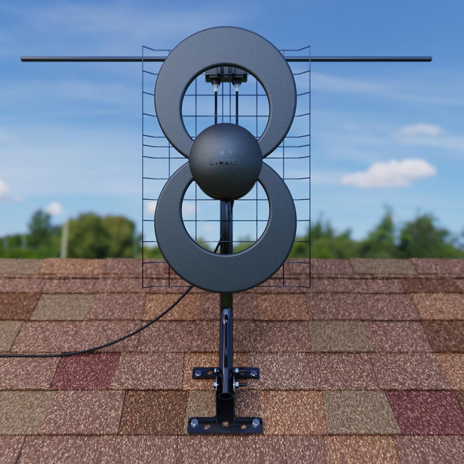 60+ Mile UHF VHF TV Antenna with Reflector for 4K 8K NEXTGEN TV - ClearStream 2V