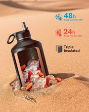 Load image into Gallery viewer, Versatile 128 oz Water Jug with Straw, Spout &amp; Lid - Perfect for Adventures