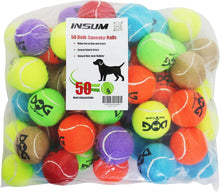 Load image into Gallery viewer, SGS Certified 50-Pack Squeaky Tennis Balls - Colorful Fun for Teething Puppies