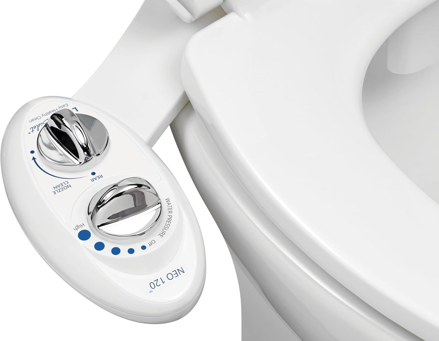 Luxury White Bidet Attachment with Self-Cleaning Nozzle - Easy Installation