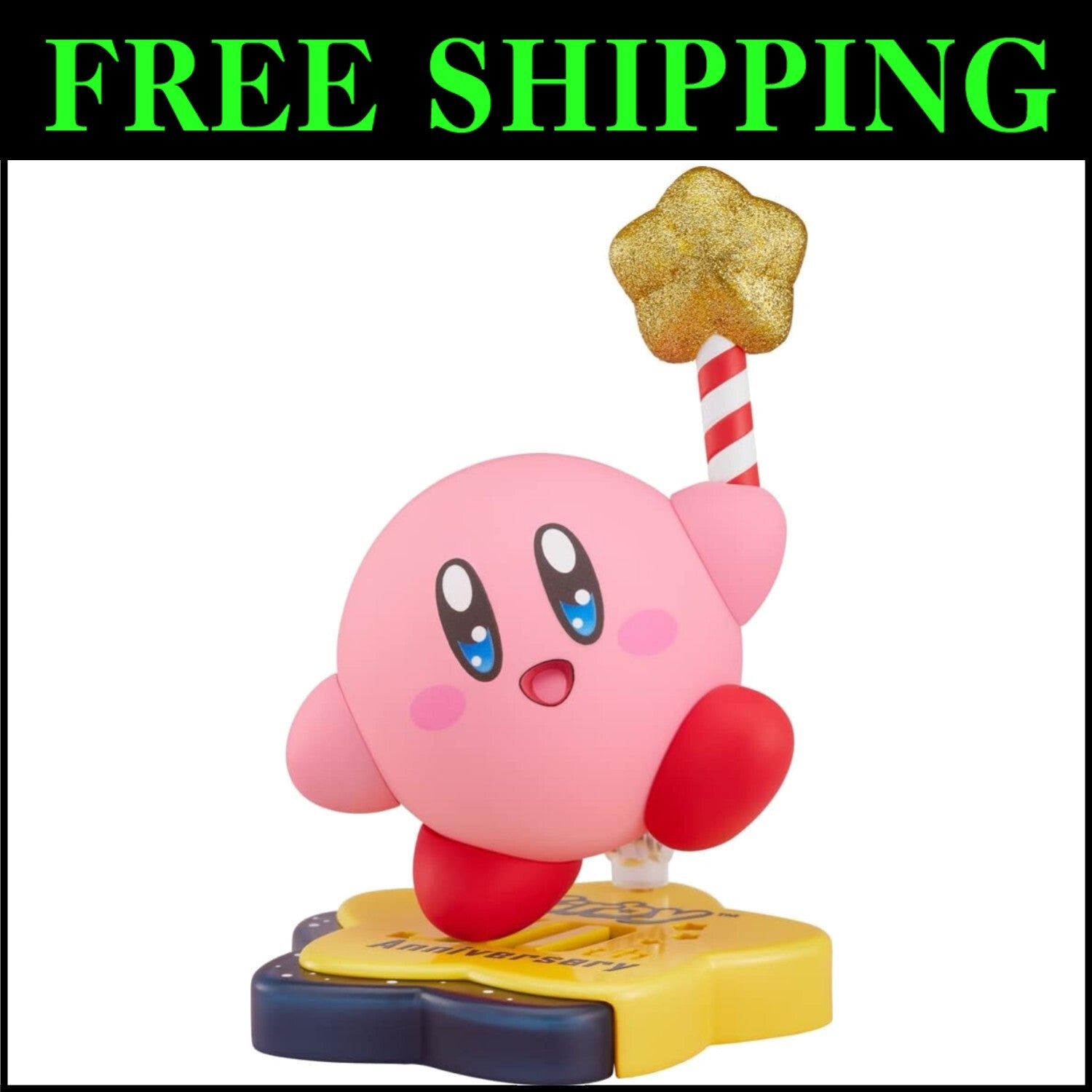 Special Kirby 30th Anniversary Nendoroid - Complete with Star Rod & Face Parts
