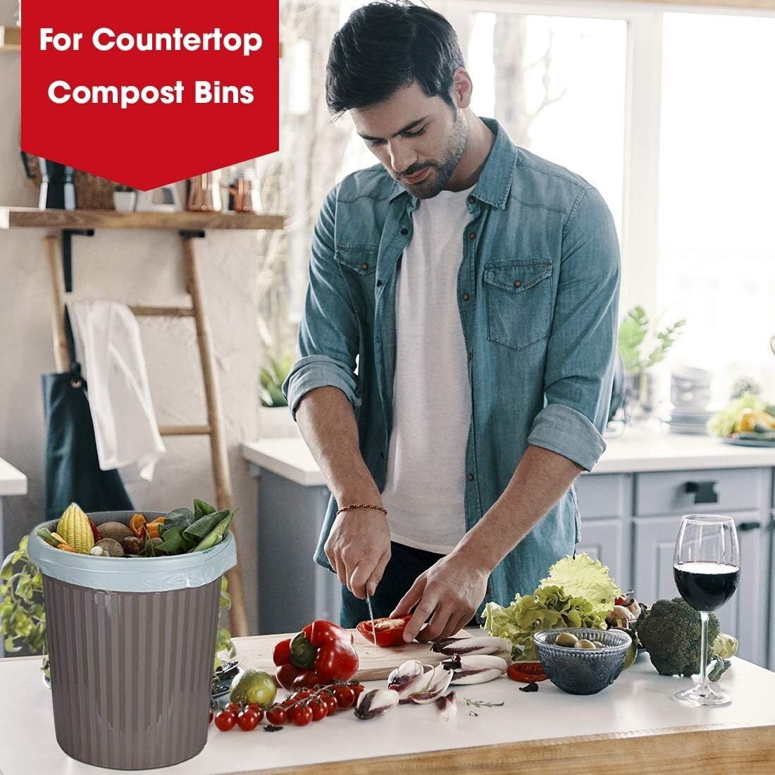 Eco-Friendly 3 Gallon Compost Bags - 300 Count, ASTM Certified for Safety