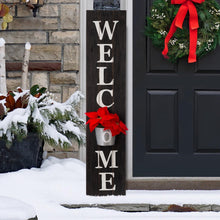 Load image into Gallery viewer, 42-Inch Rustic Farmhouse Vertical Welcome Sign with Planter for Front Porch