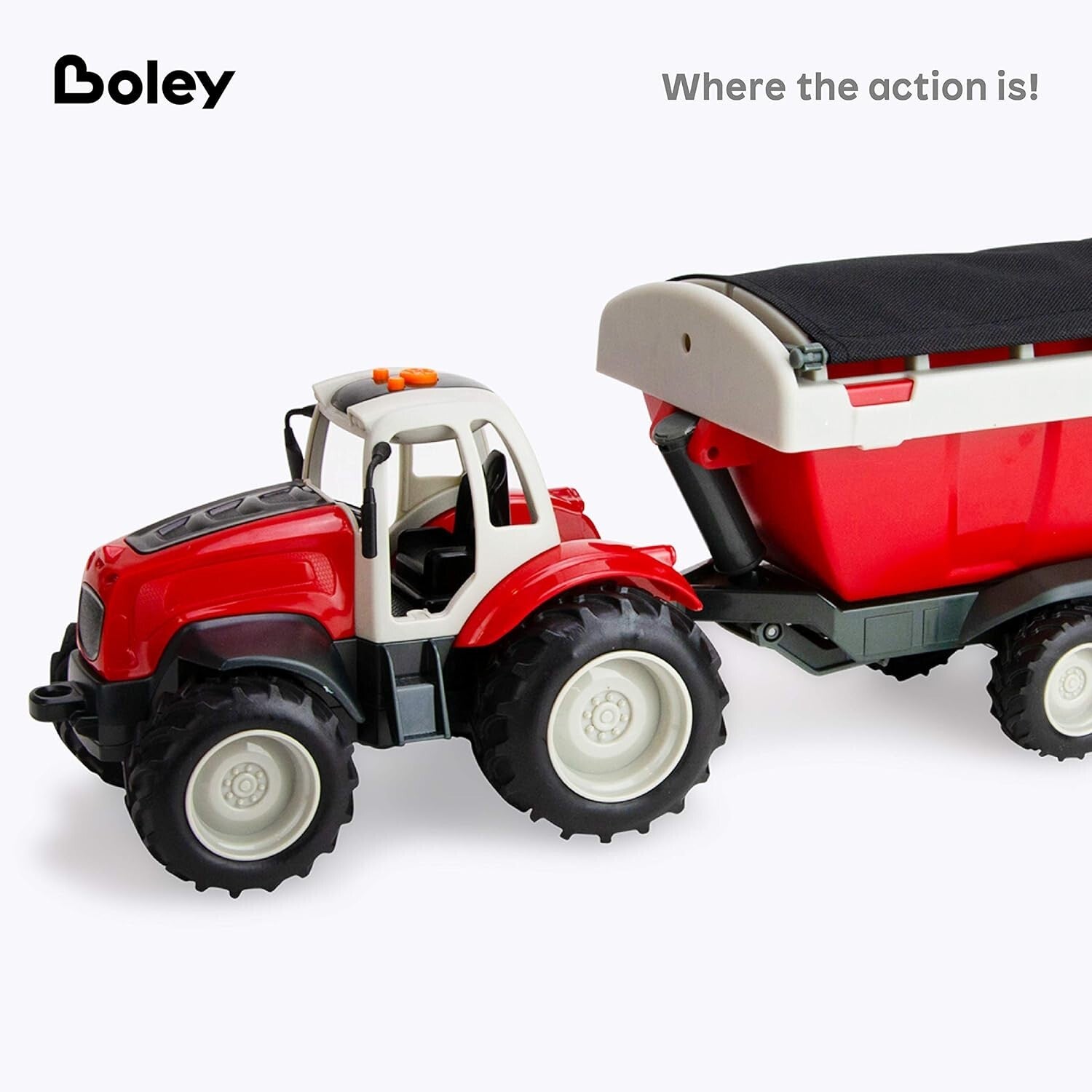 Farm Toy Tractor & Harvester Playset - 18 Pc Interactive Learning Fun for Kids