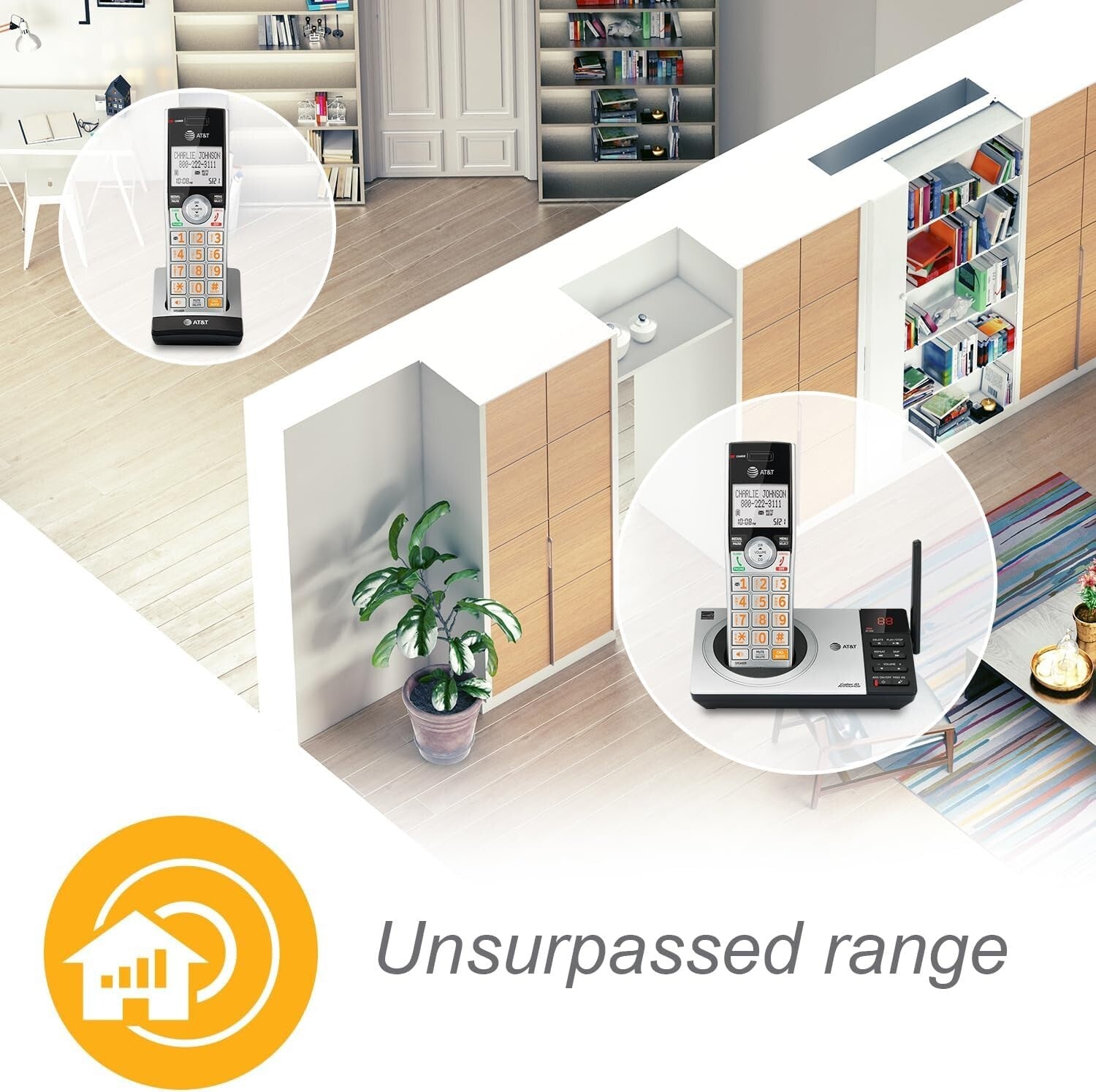 Deluxe DECT 6.0 Cordless Phone System with Digital Answering & Intercom Feature