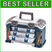 Load image into Gallery viewer, Compact Angled Fishing Tackle Box with DuraView Covers - Perfect for Adventures