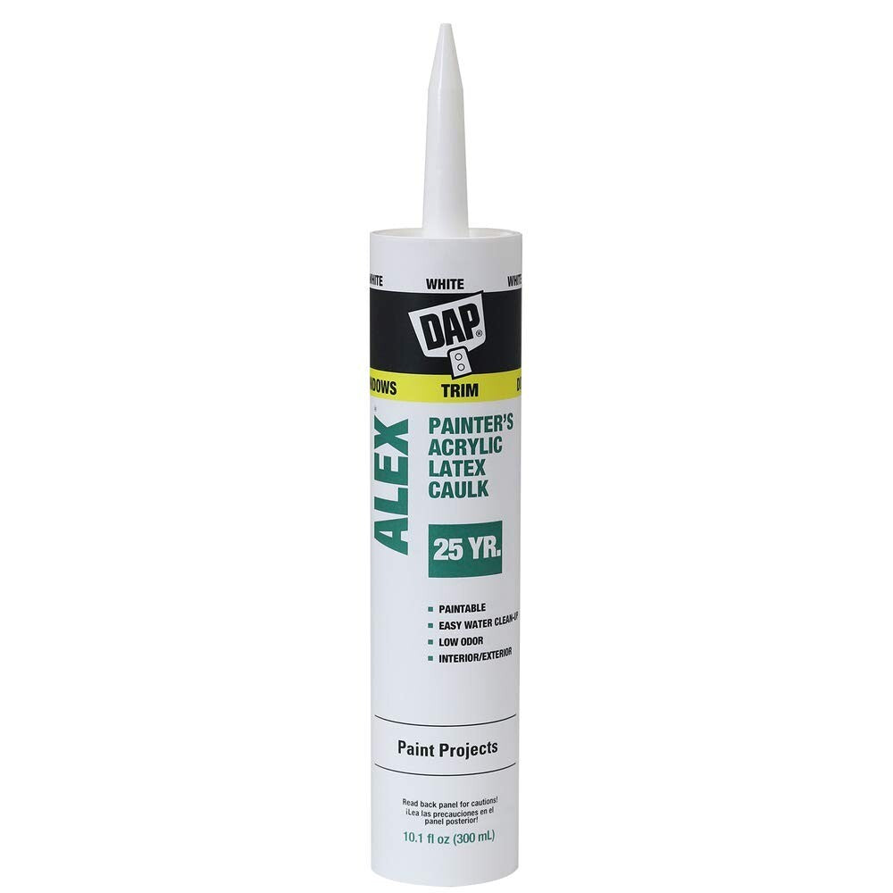 All-Purpose White Acrylic Latex Caulk 10.1 Oz - Paintable & Weather-Resistant