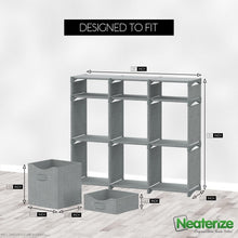 Load image into Gallery viewer, Functional Light Grey 9 Cube Organizer with Easy Assembly - Perfect for Any Room