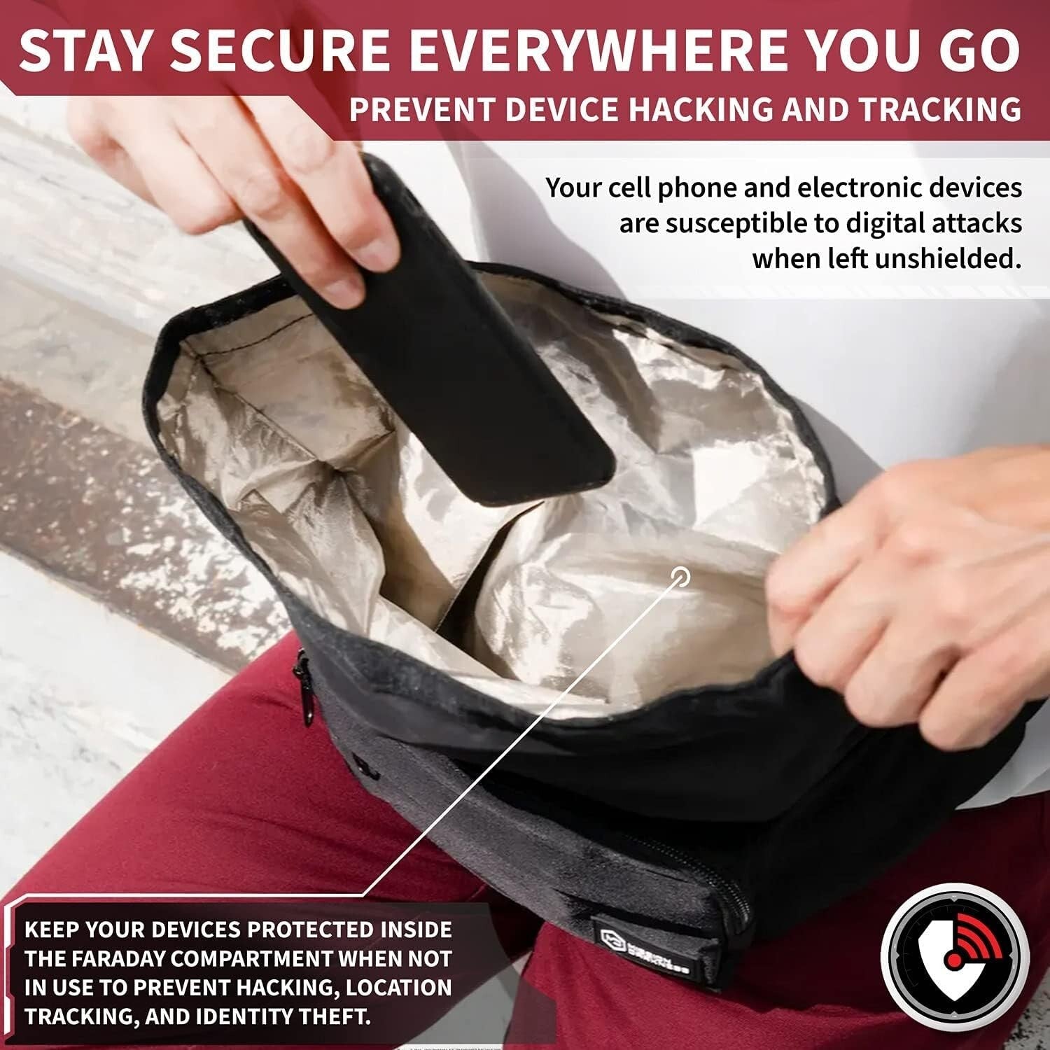 Advanced Digital Privacy Belt Bag - EMF Shielding for Phones and Accessories