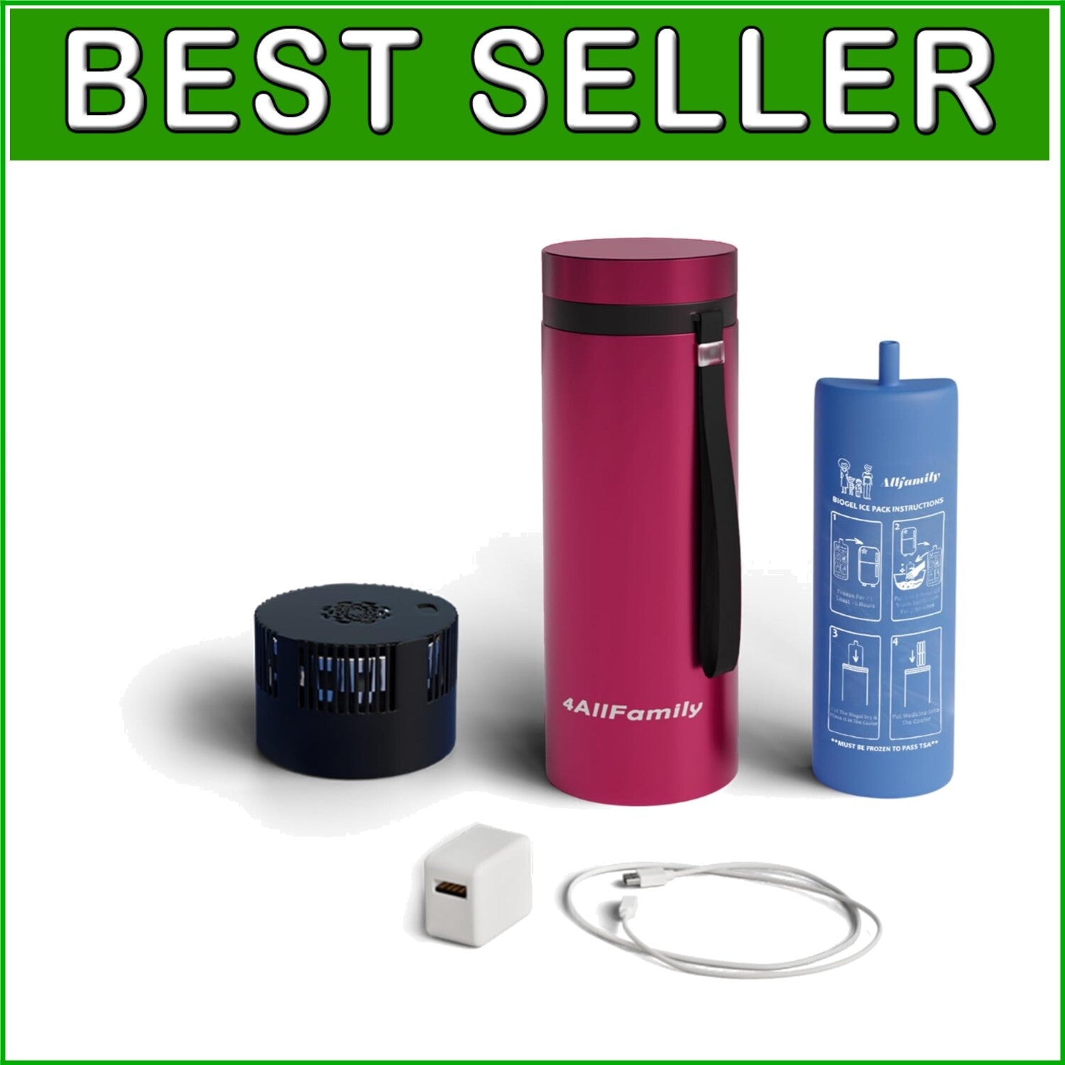 Explorer 3-In-1 Insulin Cooler Travel Case - USB & Biogel - 72-Hour Temp Control