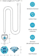 Load image into Gallery viewer, Engraved 'I Love You Forever' Necklace with Cubic Zirconia &amp; Birthstones for Her