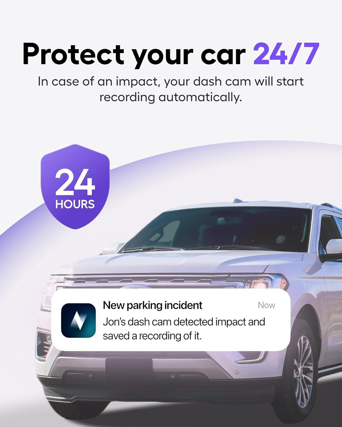 Full HD Beam Dash Cam with Automatic Incident Detection & Night Vision - 64GB SD