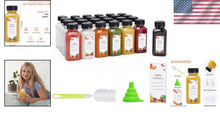 Load image into Gallery viewer, 8 oz Lightweight Clear Plastic Juice Bottles - Perfect for DIY Beverages