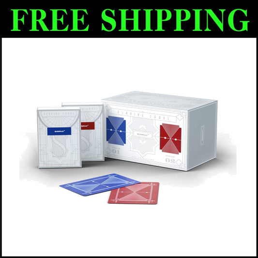 Professional Jumbo Index Plastic Playing Cards - 10 Deck Set for Texas Hold'em