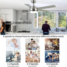 Load image into Gallery viewer, 52-Inch Adjustable Ceiling Fan LED Light, 3 Color Temperatures &amp; Remote Control