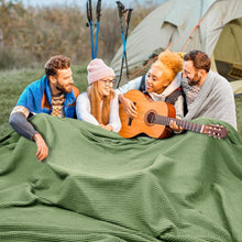 Load image into Gallery viewer, Snag-Proof Pre-Washed Cotton Waffle Throw for Family and Travel - 120"x120"