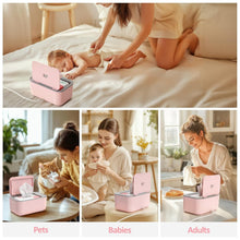 Load image into Gallery viewer, Large Capacity Baby Wipe Warmer &amp; Dispenser with 3 Heat Modes in Pink