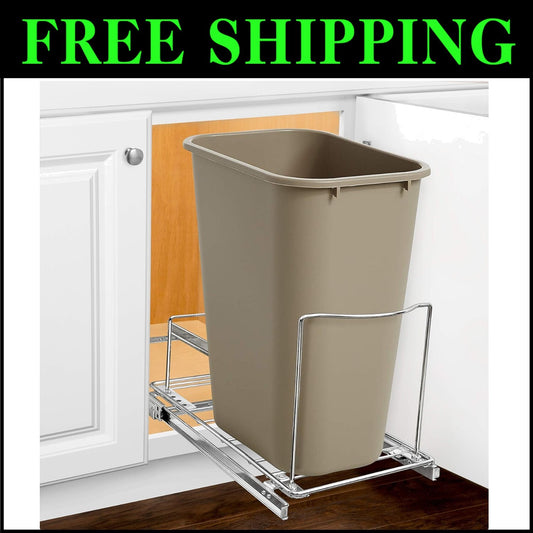 Professional Quality Pull-Out Organizer with Chrome Finish for Kitchen Cabinets