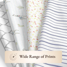 Load image into Gallery viewer, 100% Organic Cotton Percale Twin Sheet Set - Floral Print, Deep Pocket Design