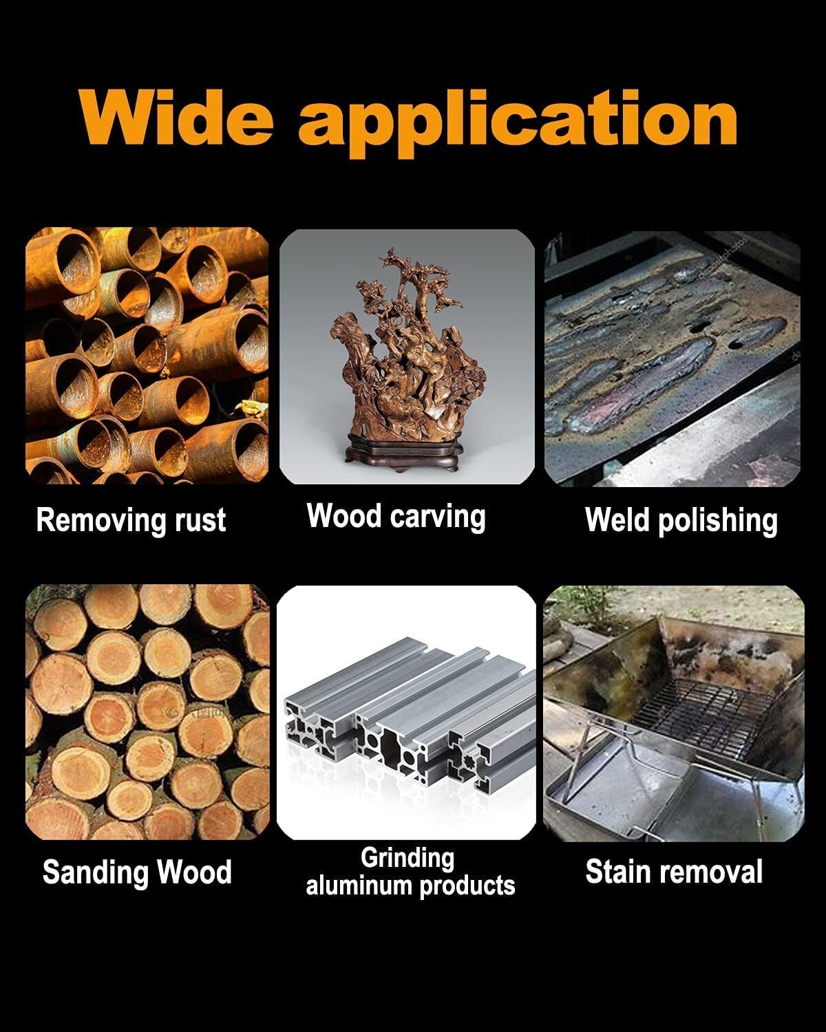 Heavy-Duty 300-Pack Wire Brushes with Sturdy Handles for All Rotary Tools