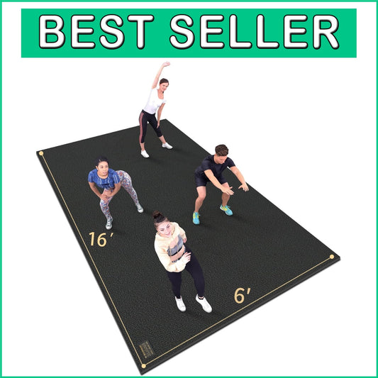 High-Density 16'x6' Non-Slip Foam Mat - Ideal for Plyo, Dance & Gymnastics