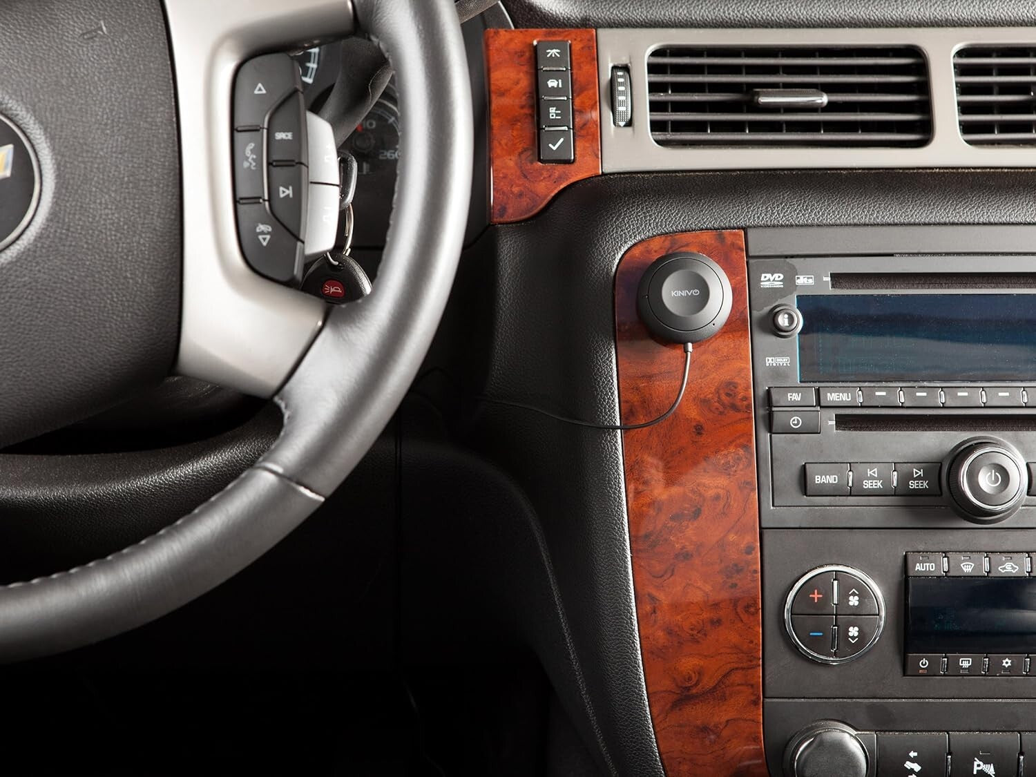 Bluetooth Car Kit Hands-Free Adapter with Noise Suppression & Music Streaming