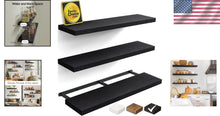 Load image into Gallery viewer, Elegant Wall-Mounted Rustic Floating Shelves - 36 in for Bedroom &amp; Living Room