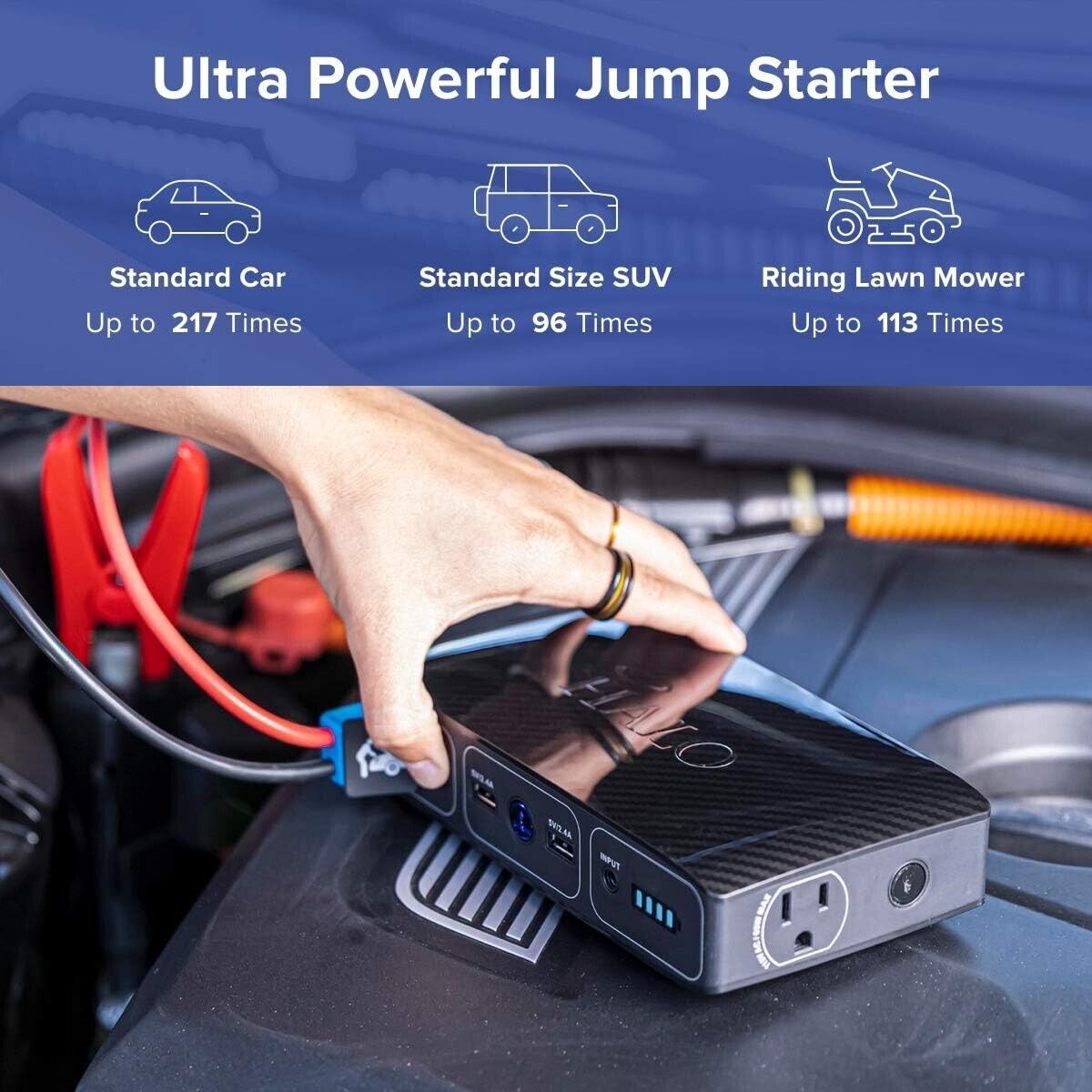Fashionable Bolt 58830 mWh Charger & Car Jump Starter - Includes USB Ports