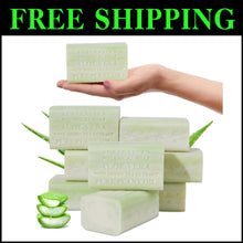Load image into Gallery viewer, Eco-Friendly Aloe Vera &amp; Green Tea Soap Bars - 8 Pack, Enriched with Shea Butter