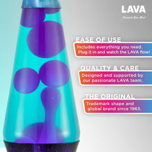Load image into Gallery viewer, The Original 14.5" Retro Lava Lamp - Purple Wax and Teal Liquid for Home Decor