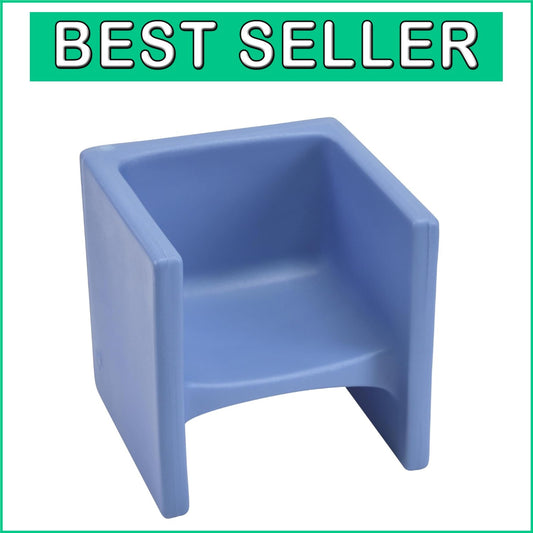 Versatile 3-in-1 Kids Sky Blue Chair: Safe, Easy-Clean Classroom Furniture