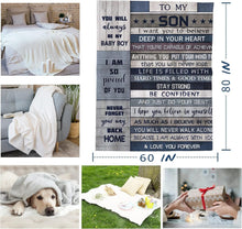 Load image into Gallery viewer, Durable Fleece Throw Blanket for Son - Ideal for All Seasons and Occasions
