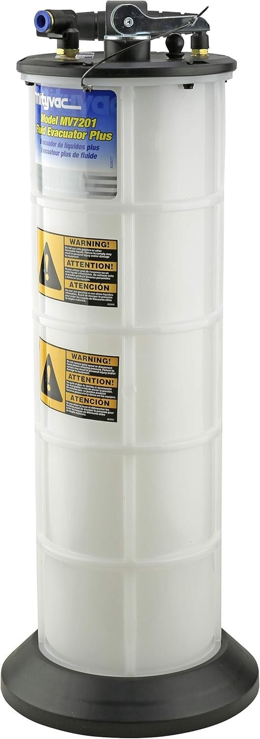 2.3-Gallon Fluid Evacuator & Dispensing Pump - Push Button & Chemical-Resistant