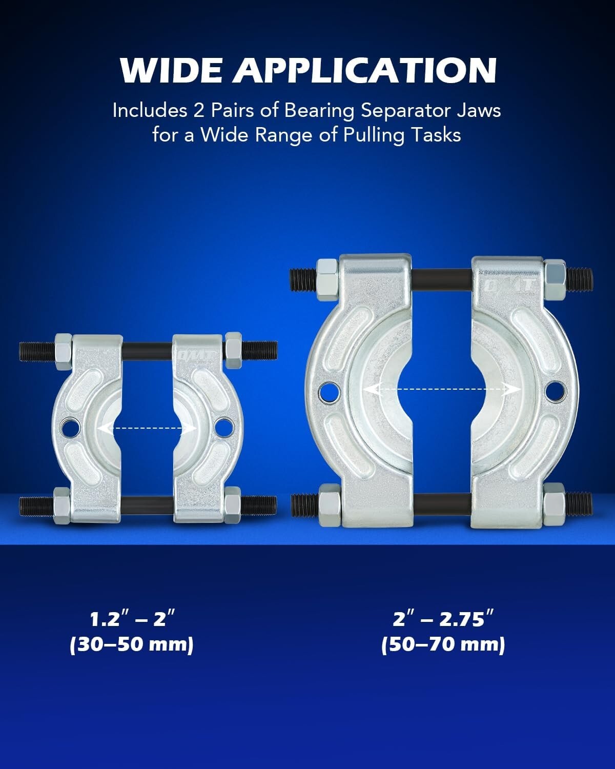 Durable Heavy Duty Bearing Puller Set with Secure Knife-like Taper Design