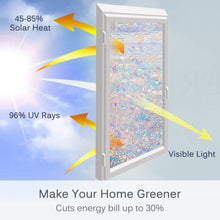 Load image into Gallery viewer, 3D Rainbow Window Film – Heat Control | Easy Install &amp; Semi-Private Cling Film