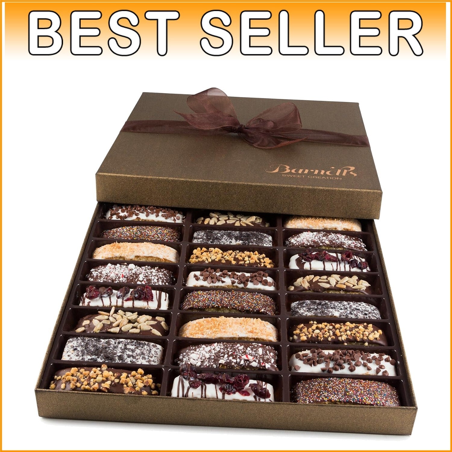 Deluxe 24 Biscotti Gift Basket - Gourmet Treats for All Occasions & Celebrations
