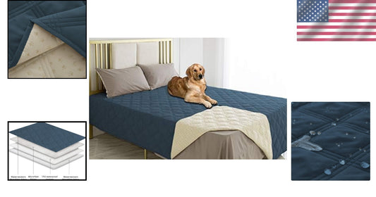 Luxurious Waterproof Pet Blanket with Anti-Slip Back for Furniture Protection