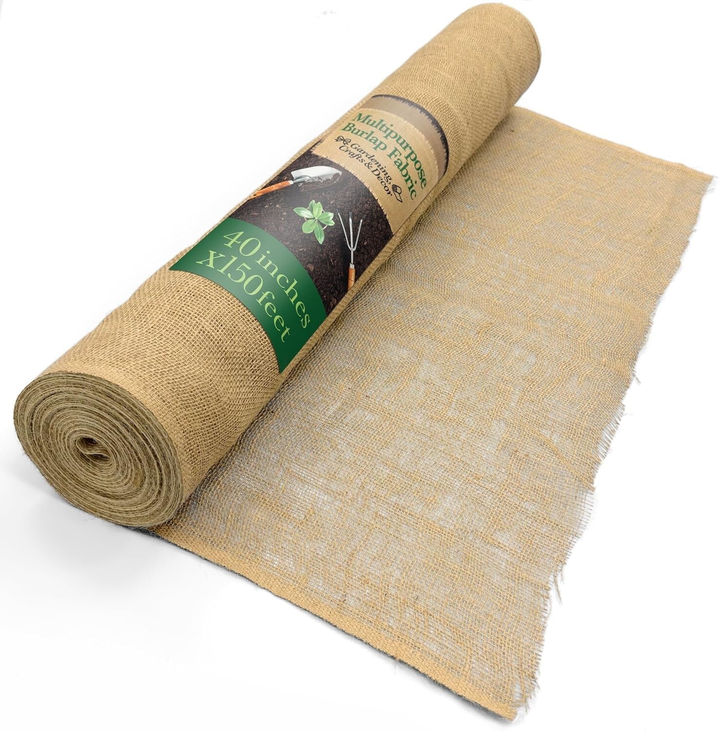 Customizable Natural Jute Burlap Roll 40"x150' - Premium Solution for Gardeners