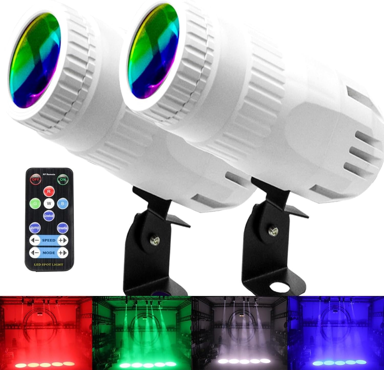 Compact 10000 Lumen RGBW LED Beam Spotlight - Perfect for Parties and Bars
