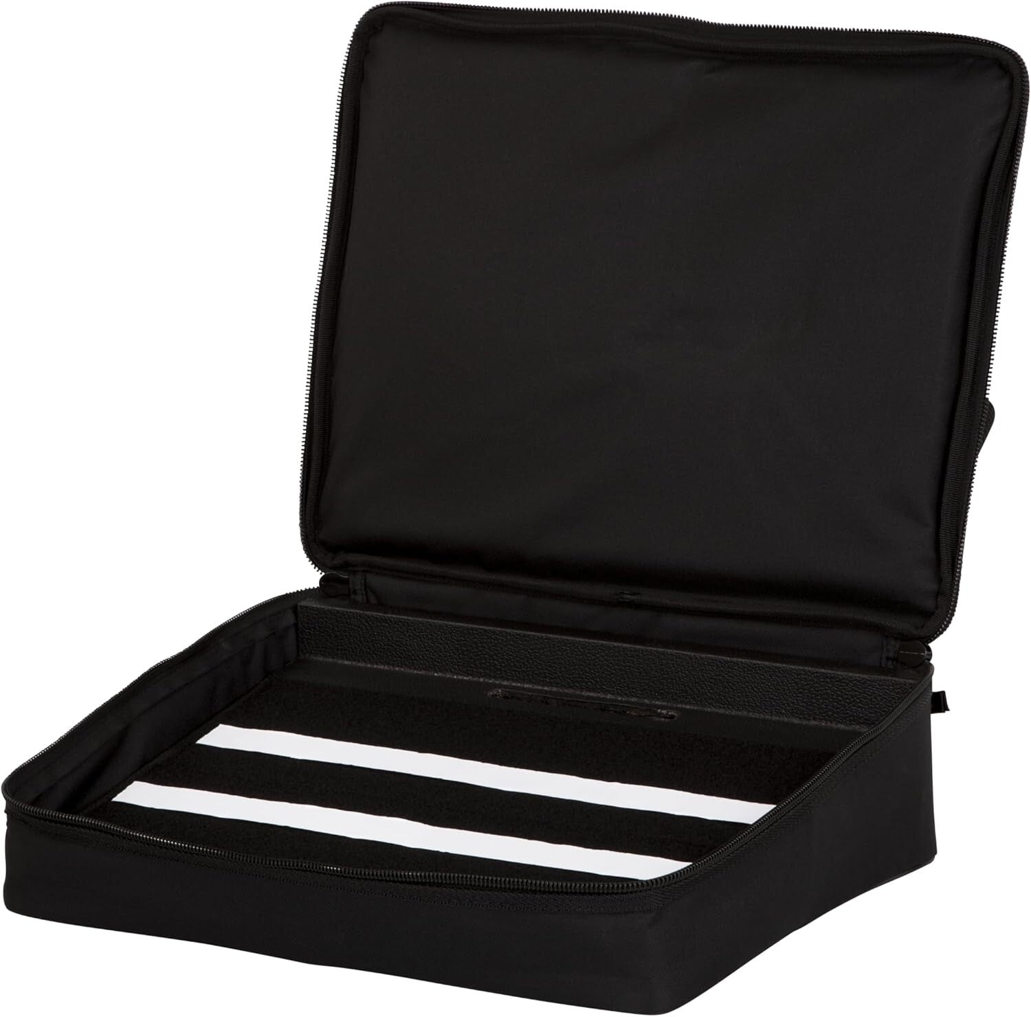 Durable Black Tolex Guitar Pedal Board with Built-In Power and Nylon Carry Case