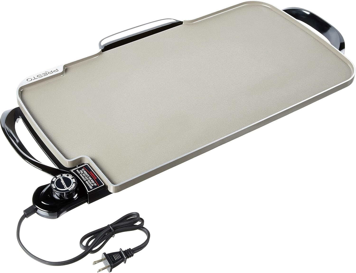 Extra-Large Electric Griddle, Removable Handles, Easy Clean & Compact Design