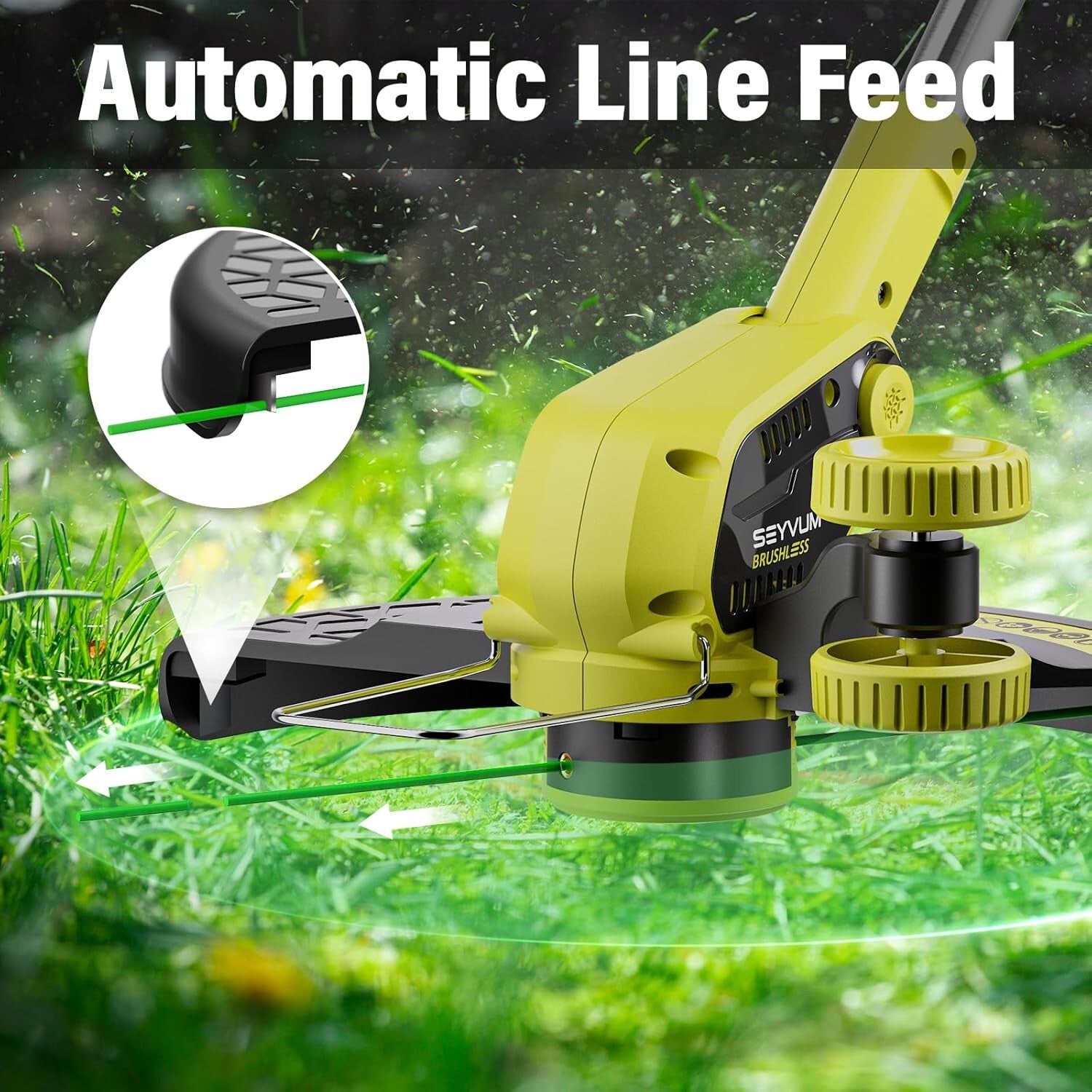 Powerful 40V Wireless Lawn Trimmer & Edger - 14-Inch Cutting Width, Fast Charger