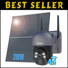 Load image into Gallery viewer, Continuous 4G LTE Surveillance Camera with 20W Solar Panel for Off-Grid Use