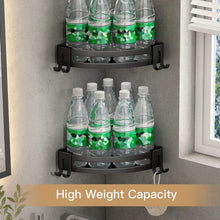 Load image into Gallery viewer, Multifunctional Rustproof Shower Caddy with Hooks - 3-Pack Corner Shelves