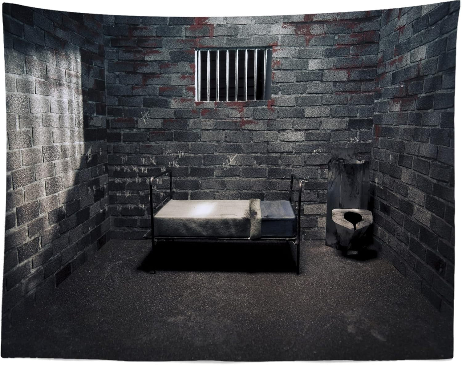 10x8ft Prison Cell Backdrop - High-Resolution Murder Mystery Photography Prop