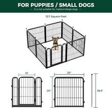 Load image into Gallery viewer, All-Life-Stage 24-inch Dog Playpen with Auto Lock – Secure and Adjustable Design