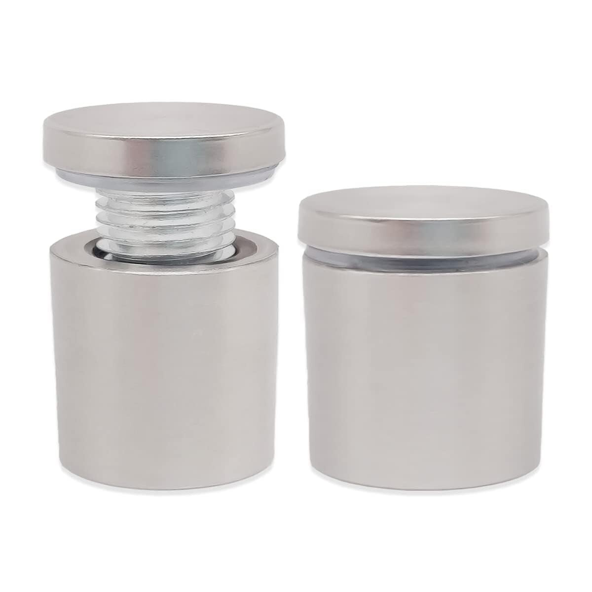 50 Stainless Steel Standoffs - 1 X 1 Inch Mounts for Glass Panels and Signs