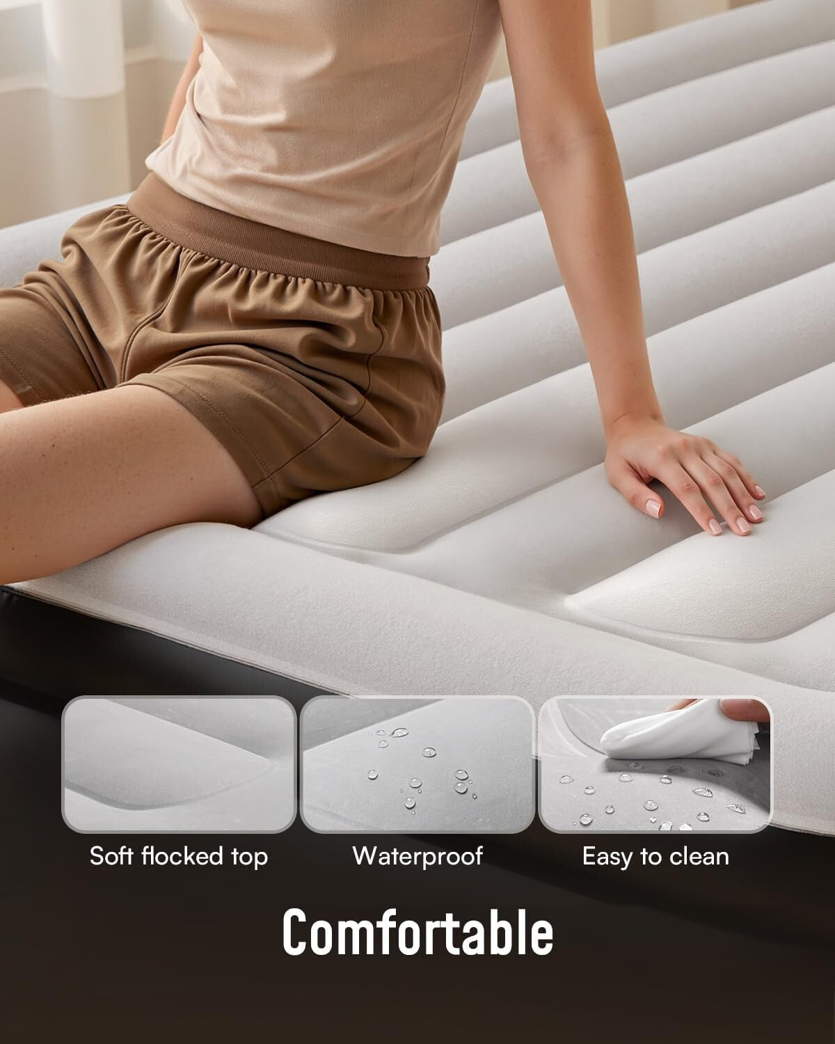 Full Air Mattress with Built-in Pump - 18" Raised & Comfortable Sleeping