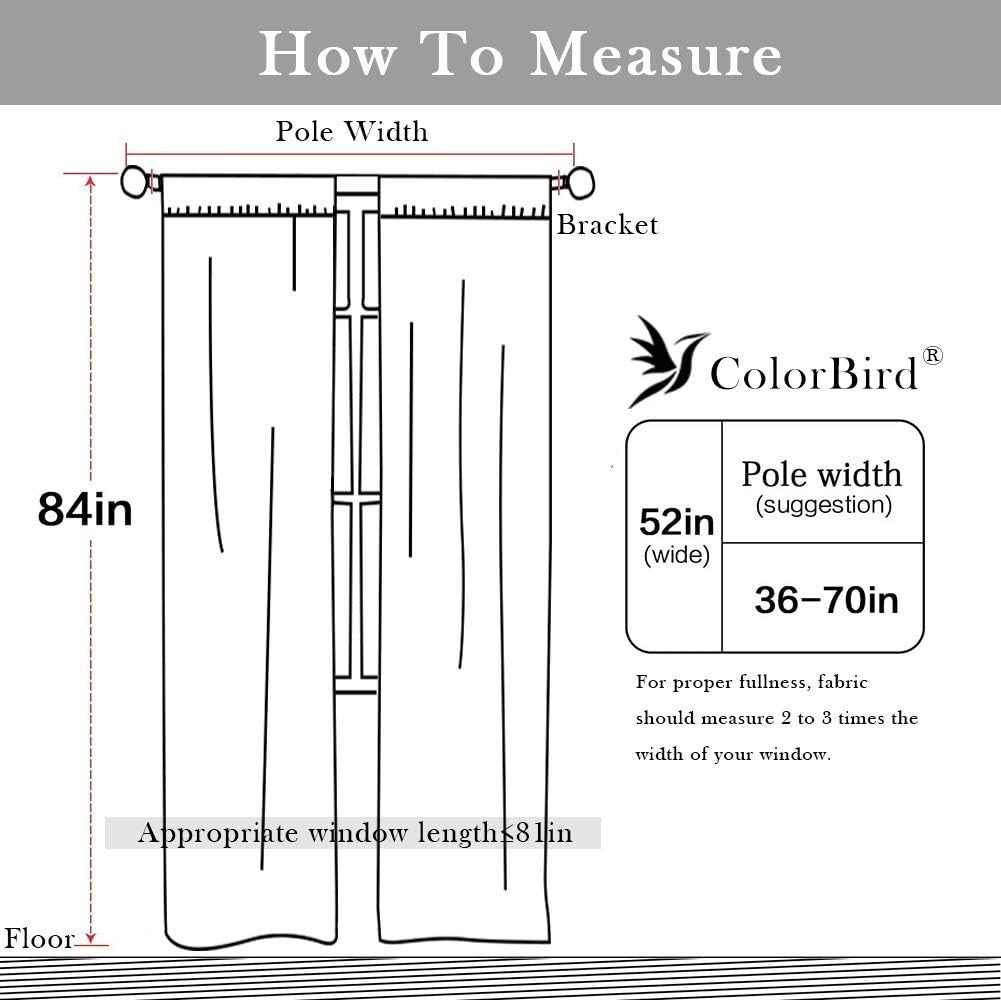Semi Sheer Stripe Window Curtains for Living Room - Farmhouse Style 2 Panel Set