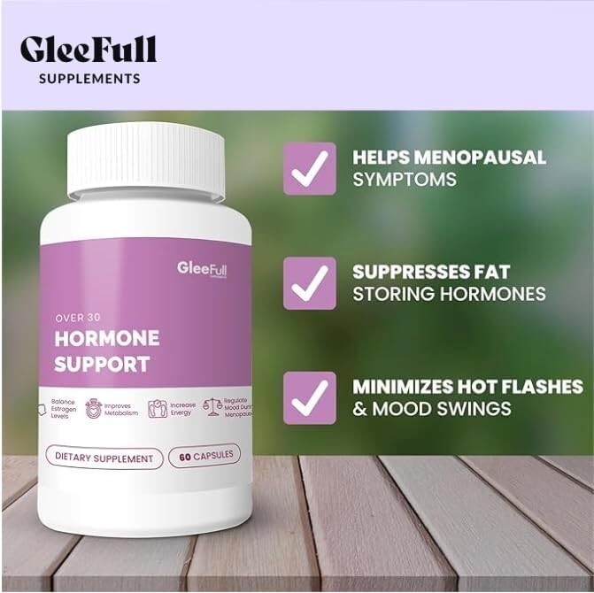 Easy-to-Swallow Over 30 Menopause Support: All-Natural Hormone Balance Capsules